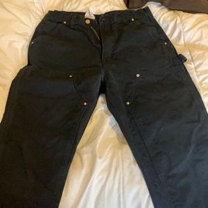 Never worn Black carhartt double knee work pants